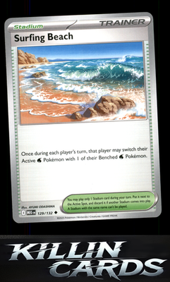 Surfing Beach 129/132 Pokemon Uncommon ME01: Mega Evolution Card NM