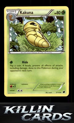 Kakuna 2/116 Pokemon Uncommon Plasma Freeze Card NM