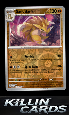 Reverse Holofoil Sandslash 028/165 Pokemon Uncommon SV: Scarlet & Violet 151 Car
