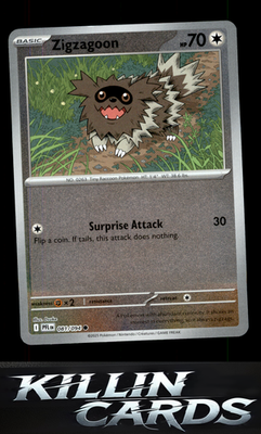 Reverse Holofoil Zigzagoon 081/094 Pokemon Common ME02: Phantasmal Flames Card N