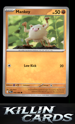 Mankey 042/084 Pokemon Common ME05: Pitch Black Card NM