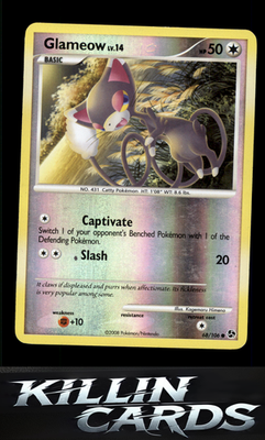 Reverse Holofoil Glameow 68/106 Pokemon Common Great Encounters Card NM