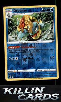 Reverse Holofoil Drednaw 027/072 Pokemon Rare Shining Fates Card NM