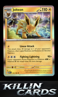 Jolteon 135/165 Pokemon Rare SV: Scarlet & Violet 151 Card NM