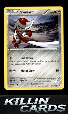 Pawniard 81/146 Pokemon Common XY Base Set Card LP