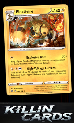 Electivire 047/172 Pokemon Rare SWSH09: Brilliant Stars Card NM