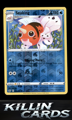 Reverse Holofoil Seaking 047/202 Pokemon Uncommon SWSH01: Sword & Shield Base Se