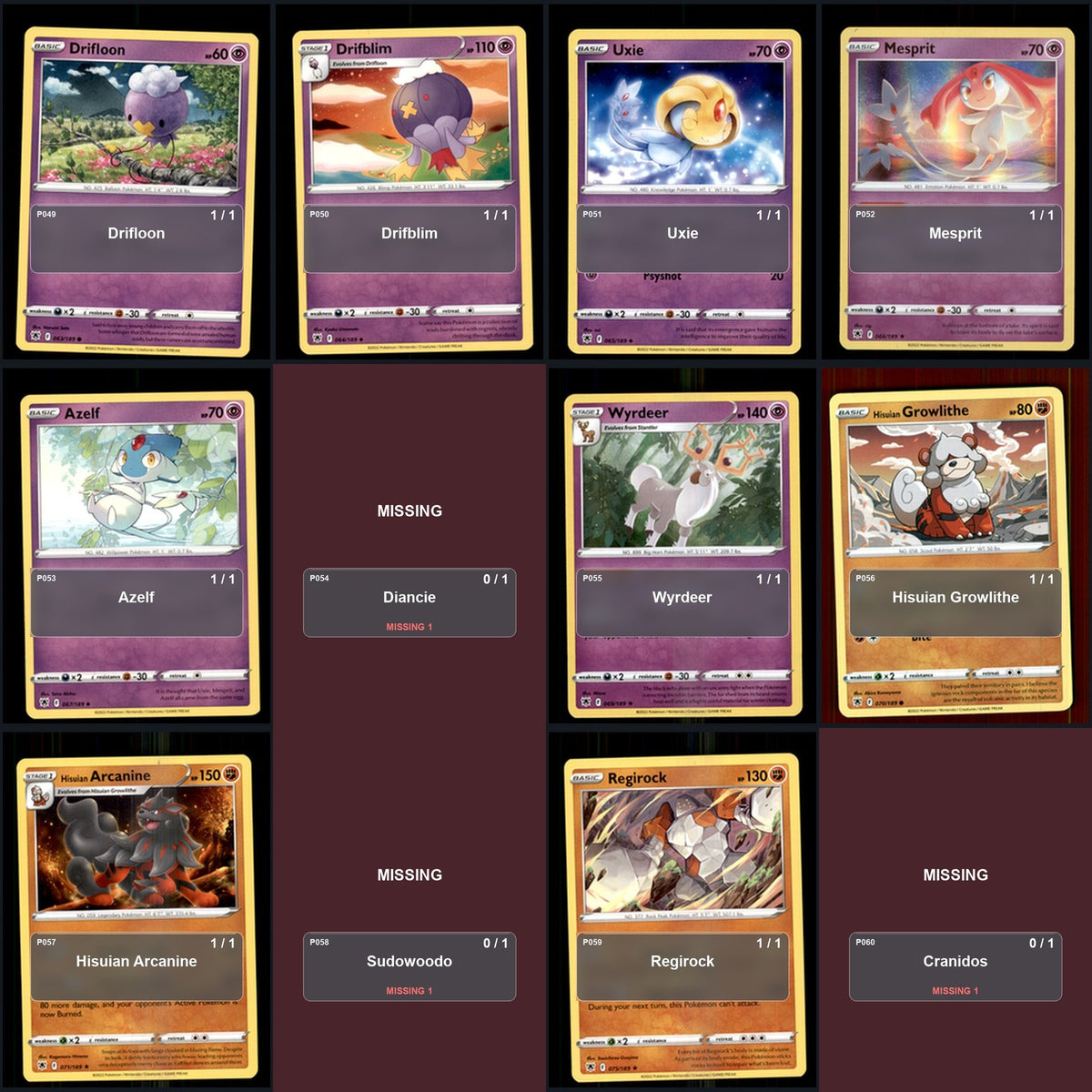 Pokemon TCG SWSH10: Astral Radiance C/UC/R Standard Set 100 Cards