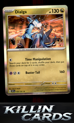Dialga 135/191 Pokemon Rare SV08: Surging Sparks Card NM