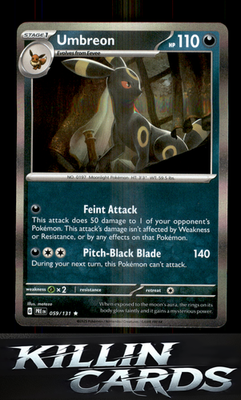 Umbreon 059/131 Pokemon Rare SV: Prismatic Evolutions Card NM