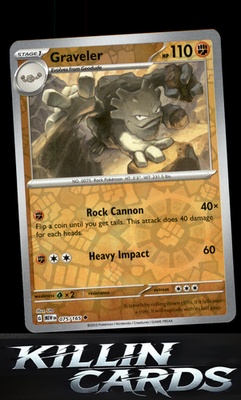 Reverse Holofoil Graveler 075/165 Pokemon Uncommon SV: Scarlet & Violet 151 Card