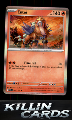 Entei 025/217 Pokemon Rare ME: Ascended Heroes Card NM