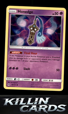 Honedge (46) 46/131 Pokemon Common SM - Forbidden Light Card NM