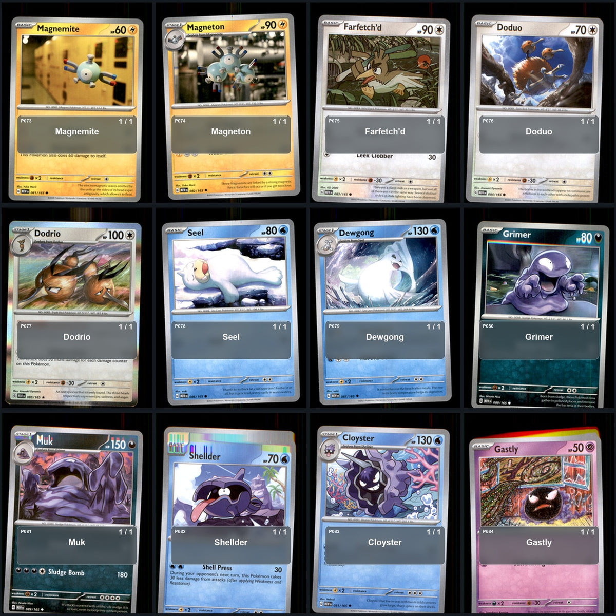 Pokemon TCG SV: Scarlet & Violet 151 C/UC/R Standard Set 151 Cards