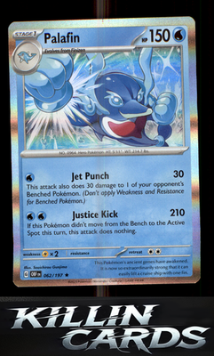 Palafin 062/197 Pokemon Rare SV03: Obsidian Flames Card NM