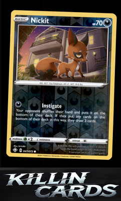 Reverse Holofoil Nickit 047/072 Pokemon Common Shining Fates Card NM