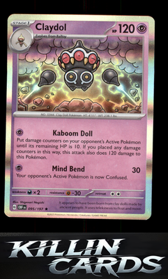 Claydol 095/197 Pokemon Rare SV03: Obsidian Flames Card NM