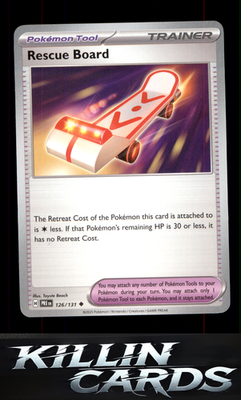 Rescue Board 126/131 Pokemon Uncommon SV: Prismatic Evolutions Card NM