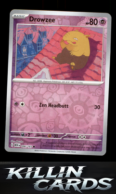 Reverse Holofoil Drowzee 096/165 Pokemon Common SV: Scarlet & Violet 151 Card NM