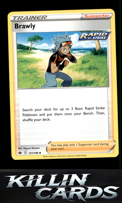 Brawly 131/198 Pokemon Uncommon SWSH06: Chilling Reign Card NM