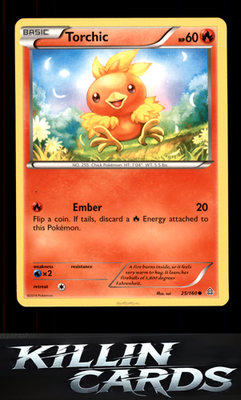 Torchic 25/160 Pokemon Common XY - Primal Clash Card NM