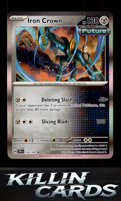 Iron Crown 132/191 Pokemon Rare SV08: Surging Sparks Card NM