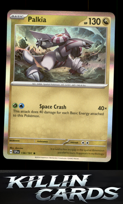 Palkia 136/191 Pokemon Rare SV08: Surging Sparks Card NM