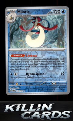 Reverse Holofoil Milotic 036/182 Pokemon Rare SV04: Paradox Rift Card NM