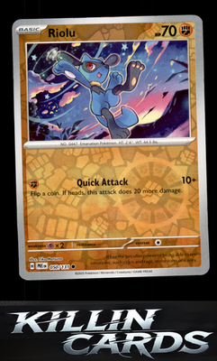 Reverse Holofoil Riolu 050/131 Pokemon Common SV: Prismatic Evolutions Card NM