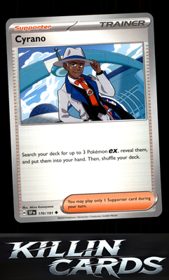 Cyrano - 170/191 170/191 Pokemon Uncommon SV08: Surging Sparks Card NM
