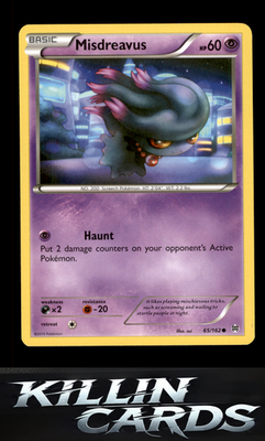 Misdreavus 65/162 Pokemon Common XY - BREAKthrough Card LP