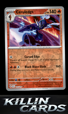 Reverse Holofoil Ceruledge - 035/191 035/191 Pokemon Uncommon SV08: Surging Spar