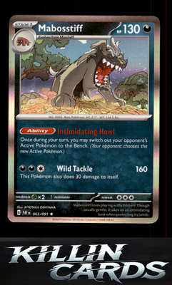 Mabosstiff - 063/091 063/091 Pokemon Rare SV: Paldean Fates Card NM