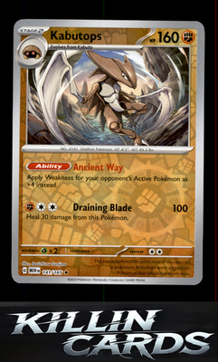 Kabutops 141/165 Pokemon Rare SV: Scarlet & Violet 151 Card NM