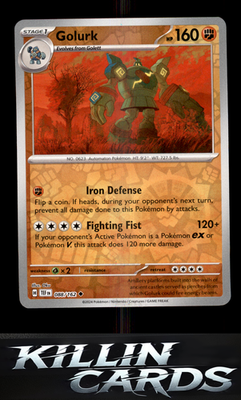 Reverse Holofoil Golurk 088/162 Pokemon Uncommon SV05: Temporal Forces Card NM