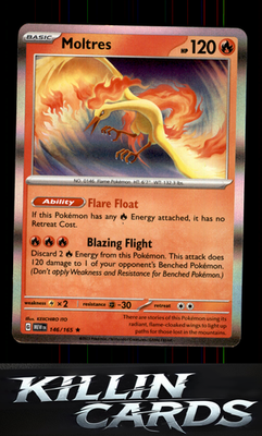 Moltres 146/165 Pokemon Rare SV: Scarlet & Violet 151 Card NM