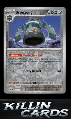 Reverse Holofoil Bronzong 067/131 Pokemon Uncommon SV: Prismatic Evolutions Card