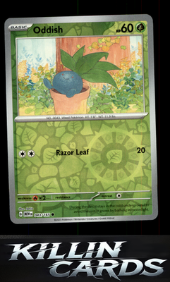 Reverse Holofoil Oddish 043/165 Pokemon Common SV: Scarlet & Violet 151 Card NM