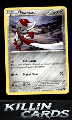 Pawniard 81/146 Pokemon Common XY Base Set Card LP