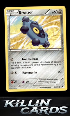 Bronzor 60/124 Pokemon Common XY - Fates Collide Card LP