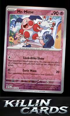 Reverse Holofoil Mr. Mime 063/162 Pokemon Common SV05: Temporal Forces Card NM