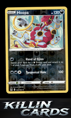 Reverse Holofoil Hoopa 122/196 Pokemon Rare SWSH11: Lost Origin Card NM