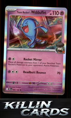 Team Rocket's Wobbuffet 082/182 Pokemon Rare SV10: Destined Rivals Card NM