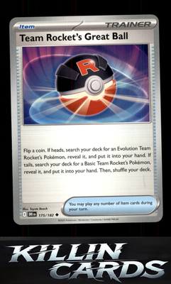 Team Rocket's Great Ball 175/182 Pokemon Uncommon SV10: Destined Rivals Card NM