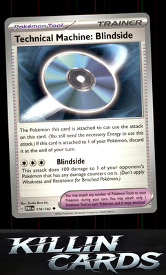 Technical Machine: Blindside 176/182 Pokemon Uncommon SV04: Paradox Rift Card NM