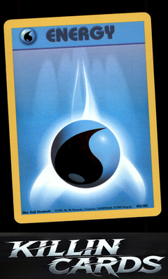 Water Energy 102/102 Pokemon Common Base Set Card LP