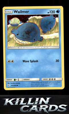 Wailmer 45/236 Pokemon Common SM - Cosmic Eclipse Card NM