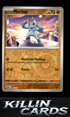 Reverse Holofoil Machop 066/165 Pokemon Common SV: Scarlet & Violet 151 Card NM