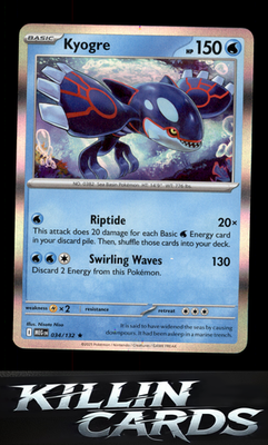 Kyogre 034/132 Pokemon Rare ME01: Mega Evolution Card NM
