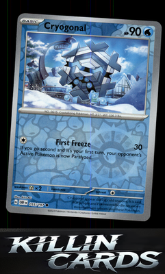 Reverse Holofoil Cryogonal 055/197 Pokemon Common SV03: Obsidian Flames Card NM